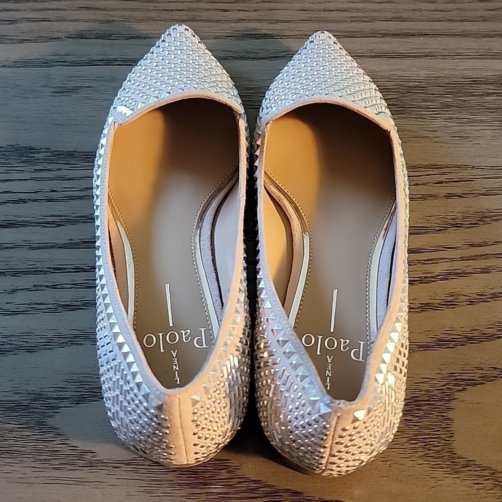 Womens pointy toe flats- with studs PAOLO - Picture 3 of 4